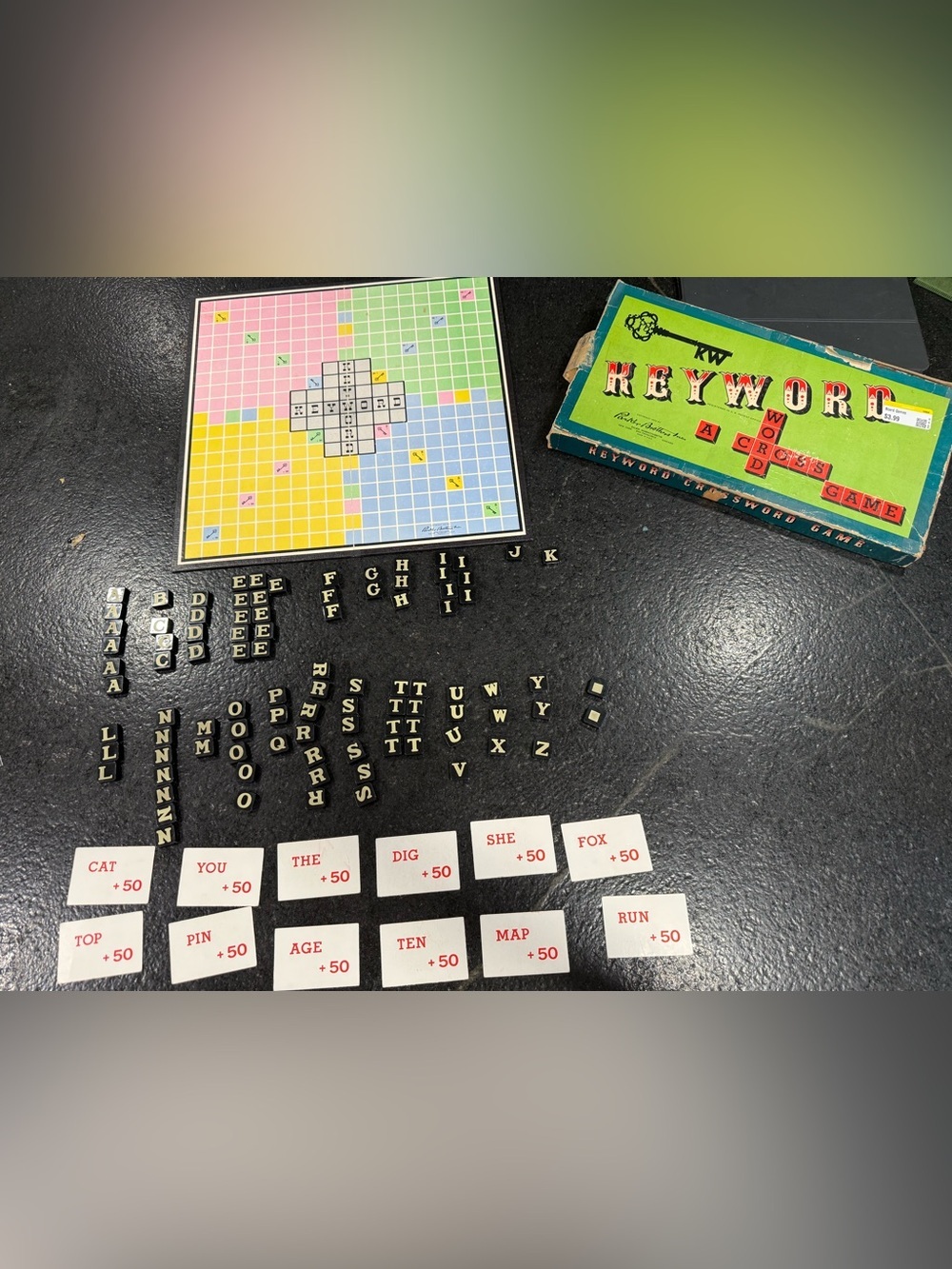 Vintage 1953 Parker Brother's Inc. Keyword A Cross Word Game - Picture 9 of 10